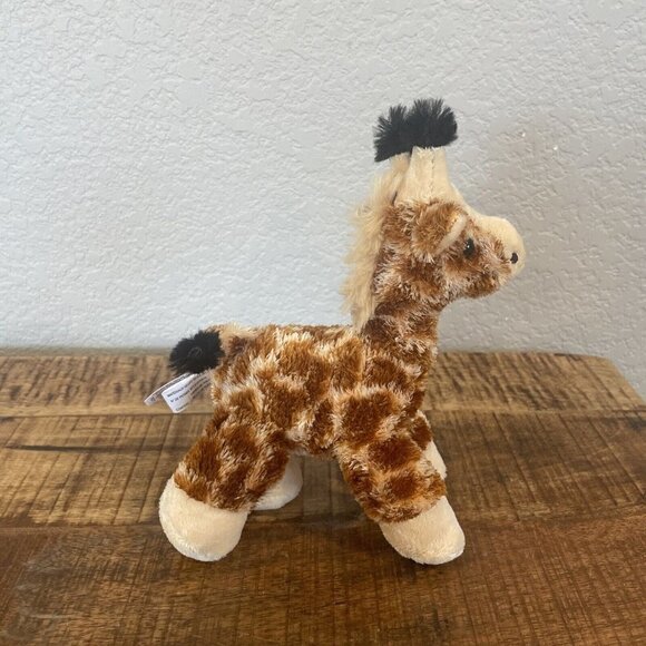 Aurora Giraffe Brown Tan Plush Bean Bag Soft Toy Stuffed Animal 8" Floppy - Picture 8 of 10